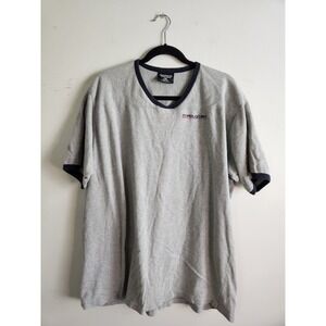 Vintage Ralph Lauren Polo Jeans Co‎ Mens Shirt L V-Neck USA Gray Knit Flag